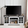 NicBex TV Stands for 70 inch TV, Entertainment Center with 2 Sliding Glass Doors,TV Console for Bedroom, Living Room, Home,White - 2 of 4