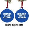 Indiana State University Alumni Aluminum Holiday Christmas Tree Ornament - 2 of 4