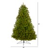 Nearly Natural 7-ft Cambridge Spruce Flat Back Artificial Christmas Tree with 500 Warm White (Multifunction) LED Lights and 960 Bendable Branches - 2 of 4