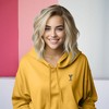 Dalix Martini Embroidered Hoodie Fleece Long Sleeve Cropped Sweatshirt Pullover Womens - 4 of 4