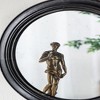 FONTOI Circle Wall Mirror with Wooden Black Frame, Antique-Inspired Accent for Living Room, Foyer, Bathroom, or Office, Black, 23.6"*23.6"*0.8" - 2 of 4