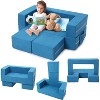 Acekool 3PC Modular Kids Sofa, Convertible Toddler Couch Play Set, Soft Foam Kids Couch Bed for Reading, Playtime & Creative Spaces - 2 of 4
