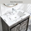 Mastgoal 30" Farmhouse Bathroom Vanity with Sink, Bathroom Dresser with 3 Drawers & Adjustable Shelves - 4 of 4