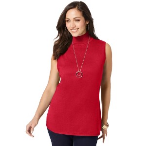 Jessica London Fine Gauge Mockneck Sweater - 1 of 4