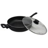 Oster Ashford 5 Quart Aluminum Saute Pan with Tempered Glass Lid in Black - 2 of 4