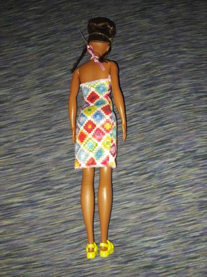 Barbie Fashionistas Doll #210 with Bun and Crochet Halter Dress