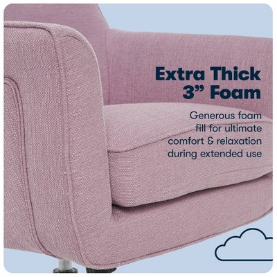 Lilac Memory Foam Swivel Home Office Chair