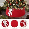 Adjustable Christmas Tree Collar, Rustic Plush Faux Fur Tree Collar Soft Xmas Tree Ring Boho Tree Skirt for Holiday Decorations - 3 of 4