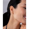 14K Gold Plated Sentimental Dangle Flat Back Earrings for Women | Pearl Cluster Triangle Lotus Pear Marquise Cubic Zirconia Screw Back Earring Pair - 4 of 4