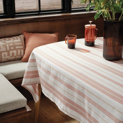 84x60 Warm Striped Tablecloth - Threshold™