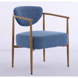 Lyngins Modern Dining Chairs with Curved Backrest,Upholstered Kitchen Chairs with Wood Legs,Chairs for Dining Room,Kitchen - 1 of 4