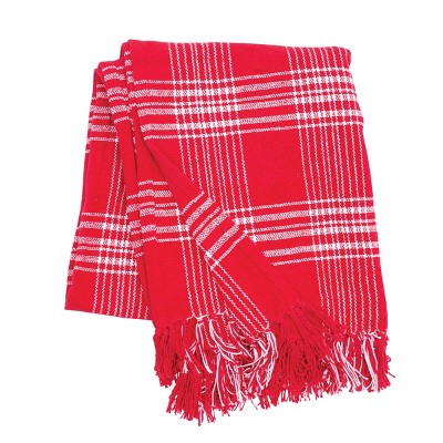 C&F Home Essex Crimson Woven 50" x 60" Throw Blanket with Fringe