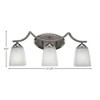 Toltec Lighting Zilo 3 - Light Vanity in  Graphite with 4.5" Square White Muslin Shade - 2 of 2