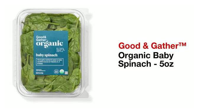 Organic Baby Spinach - 5oz - Good &#38; Gather&#8482;, 2 of 8, play video