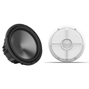 Wet Sounds REVO 10 FA S2 V3 - REVO Series 10" Free Air 2 Ohm V3 Subwoofer, Black and Wet Sounds REVO 10 XW-W GRILLE V3 - White XW Style Closed Gril... - 1 of 4