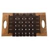 Storied Home Mango Wood Stool Brown: Leather Seat, No Assembly, 17.75" Height, Accent Chair - 4 of 4