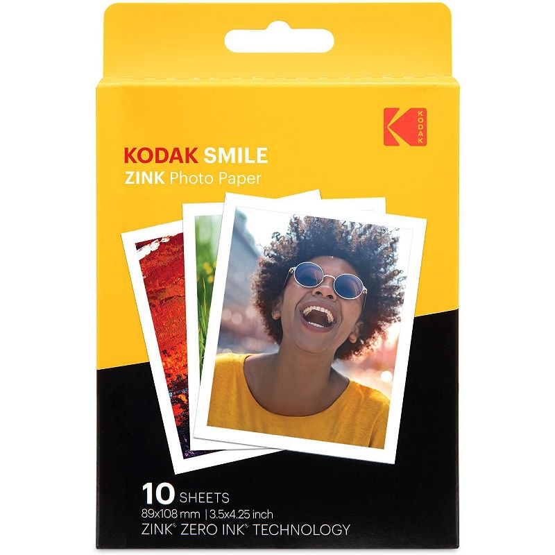 Kodak 3.5x4.25 inch Premium Zink Print Photo Paper  Compatible with Kodak Smile Classic Instant Camera, 1 of 4