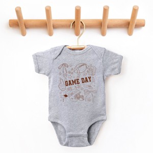 Football Game Day Collage - Baby Short Sleeve Bodysuit - 1 of 3