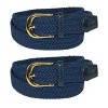 CTM Women's Elastic Braided Stretch Belt (Pack of 2) - 2 of 4