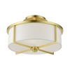 Livex Lighting Wesley 2 - Light Semi-Flush Mount in  Satin Brass - 3 of 4