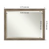 Amanti Art Driftwood Tan Beveled Wood Framed Bathroom Vanity Wall Mirror - 3 of 4