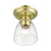 Livex Lighting Montgomery 1 - Light Flush Mount in  Satin Brass - 3 of 4
