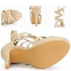 Perphy Women's Open Toe Strappy Lace Up Platform Stiletto Heels Sandals - 3 of 4