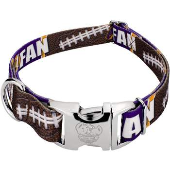 Country Brook Petz Premium Purple and Gold Football Fan Dog Collar Limited Edition