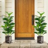 Tangkula Artificial Tree 2-Pack Artificial Fiddle Leaf Fig Tree for Indoor & Outdoor - image 2 of 4