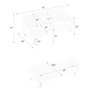SKRAN Sofa Bed, Adjustable Couch Bed with with The Retractable Cup Holder and Adjustable Back, 3 Angles, Small Couch for Bedroom, Living Room - 3 of 4