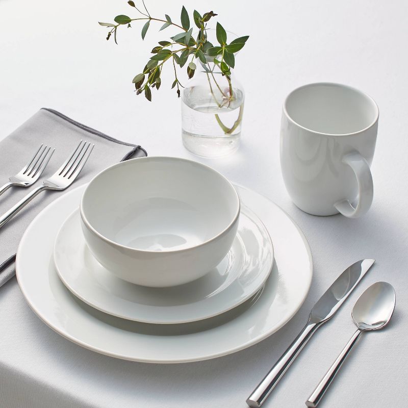 16pc Porcelain Dinnerware Set White - Threshold&#8482;, 3 of 12