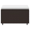 vidaXL Patio Footrests with Cushions 2 pcs Brown Poly Rattan - 4 of 4
