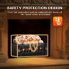 ZAFRO Electric Fireplace Log Set Heater, 21" Vintage Design Portable Freestanding Fireplace Log Heater,Realistic Flames,Realistic Ember Bed for Home - 2 of 4