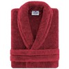 American Soft Linen Turkish Warm Fleece Bathrobe, Mens and Womens Robes, 1 Piece Shawl Collar  Adult Matching Couple Robes for your Bathroom - 3 of 4