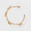 SUGARFIX by BaubleBar Crystal Wings Butterfly Hoop Earrings - Gold - image 2 of 2