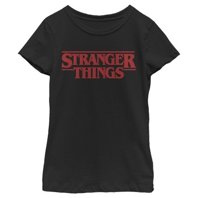 Girl's Stranger Things Bold Logo T-shirt : Target