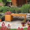 VINGLI Outdoor Wood Bench with Planter Boxes, 2-in-1 All-Weather Porch Bench Seat ＆ Open-Ended Raised Garden Bed, for Balcony Patio(1 Box) - 2 of 4