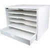 Victor Technology LLC Desktop Organizer 4 Shelf Drwr 13-1/4"x10-1/2"x9-2/5" WE W4720 - 2 of 3