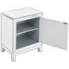 Elegant Lighting  Nightstand 1 door 21in. W x 14in. D x 24in. H in antique silver paint - 3 of 4