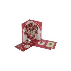 Unique Bargains Greeting Card Pink 6.3"x4.4"x2" 1 Pc - 1 of 4