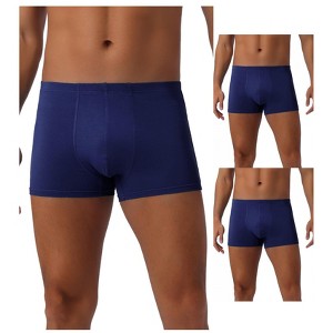 INSPIRE CHIC Men's 3 Pack Underwear Regular Fit Soft Comfortable Solid Color Basic Boxer Briefs - 1 of 4