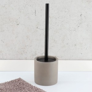 Evideco French Home Goods Concrete Cement Toilet Bowl Brush with Holder, Durable Bathroom Accessory Set, Blue - 1 of 4