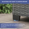 homfan 7-Piece Outdoor Patio Furniture Set - Waterproof Rattan Sectional Sofa with Cushions & Glass Top Table, Patio Conversation Set for Backyard - 4 of 4