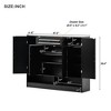 NicBex Shoe Cabinet with Adjustable Shelves and Metal Handles,Freestanding Shoe Storage Organizer with Open Storage for Entryway,Hallway - 3 of 4