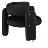 CAVINAS Velvet Barrel Accent Chair with Mid-Height Curved Backrest,Cozy Upholstered Living Room Chairs,Reading Chairs for Living Room - 4 of 4