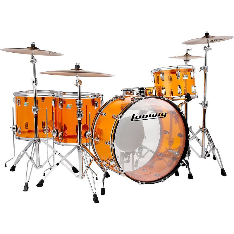 Ludwig Vistalite Zep 5-Piece Shell Pack Amber, 1 of 4