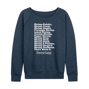 Women's - Forrest Gump - Bubbas Shrimp List Lightweight French Terry Slouchy - 1 of 4