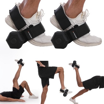 Dumbbell Foot Attachment for Leg Workout, Extension Monkey Foot Dumbbell Attachment Straps for Gym Trainer and Beginners Dumbbell Foot Strap for Fitne
