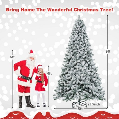 9ft Snow Flocked Full Spruce Artificial Christmas Tree