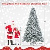 Costway 6/7.5/9 ft Snow Flocked Hinged Artificial Christmas Tree Unlit Metal - 4 of 4